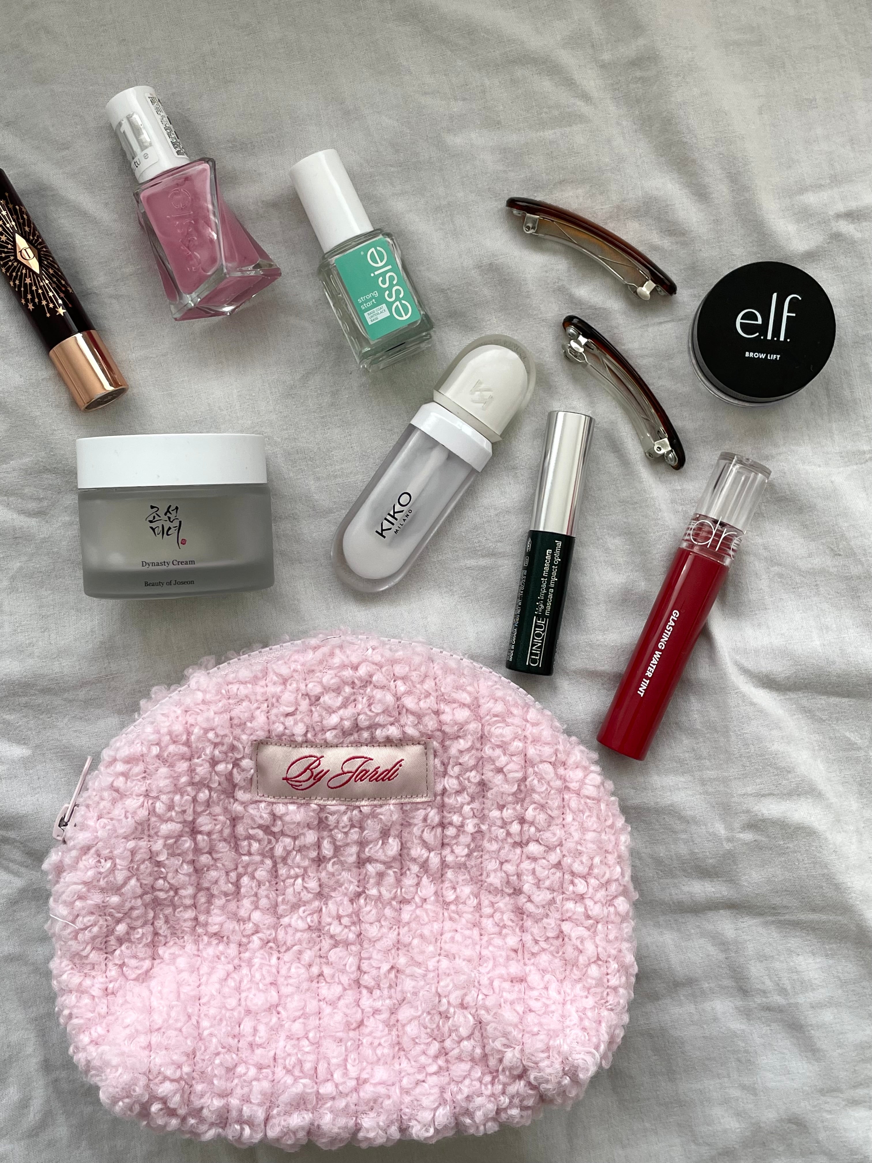Blush toiletry bag