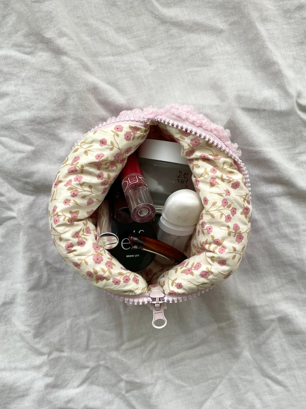 Blush toiletry bag