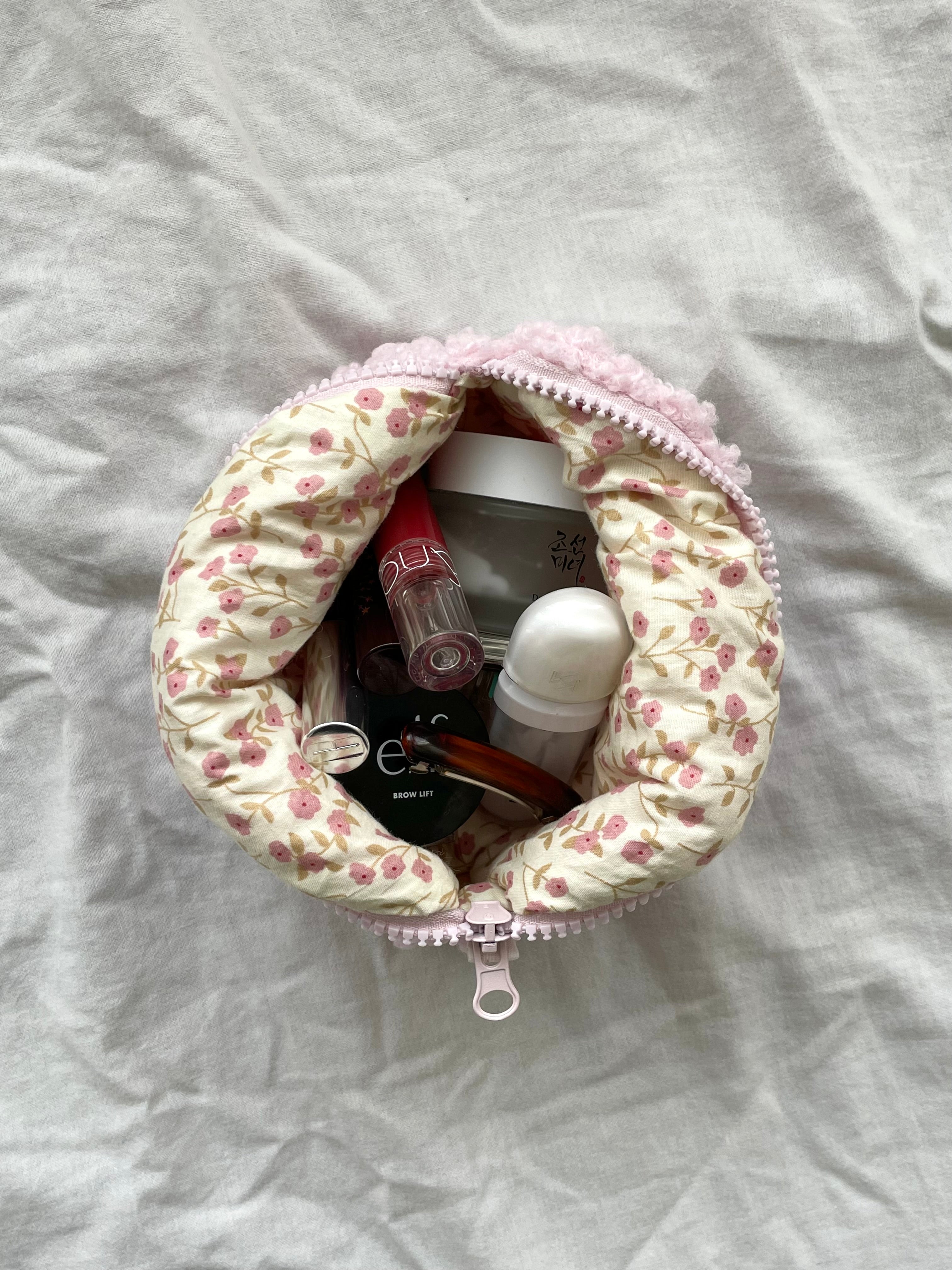 Blush toiletry bag